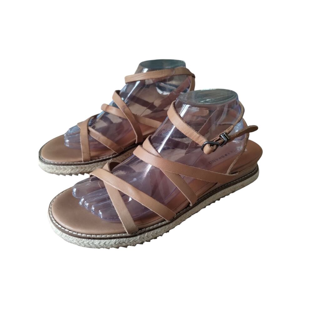 Lucky Brand Women's Size 10M Leather‎ Nemelli Strapy Boho Hippie Wedge  Sandals